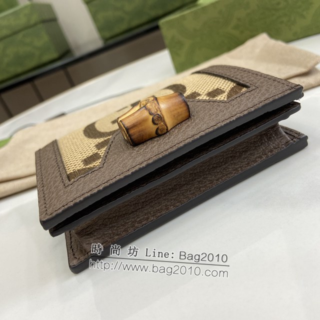 Gucci專櫃古馳最新款GG竹節卡包零錢包 jh2236型號：658244